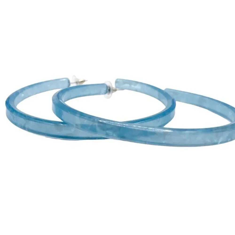 Colorful Large Hoop Earring 3 pairs Statement Acrylic Hoop Earrings